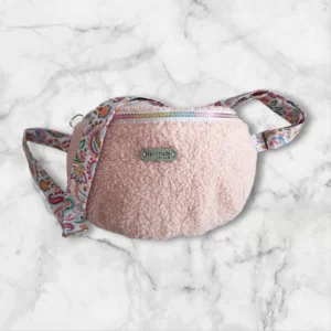 banane tissu artisanale fabriquée en bretagne tissu mouton rose fleuri