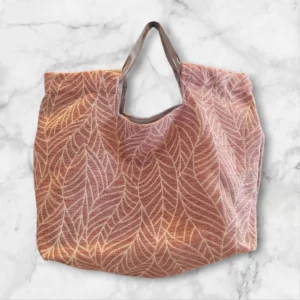 sac à main artisanal fabriqué en bretagne jacquard rose