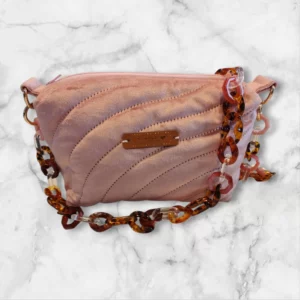 sac à main vieux rose en velours artisanal fabriqué en bretagne