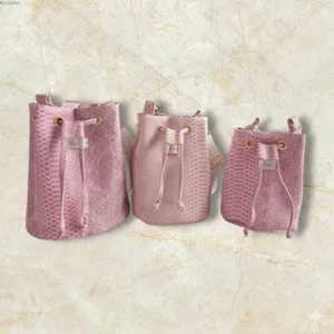 Sac à main So' Croco - Rose pâle- taille maxi