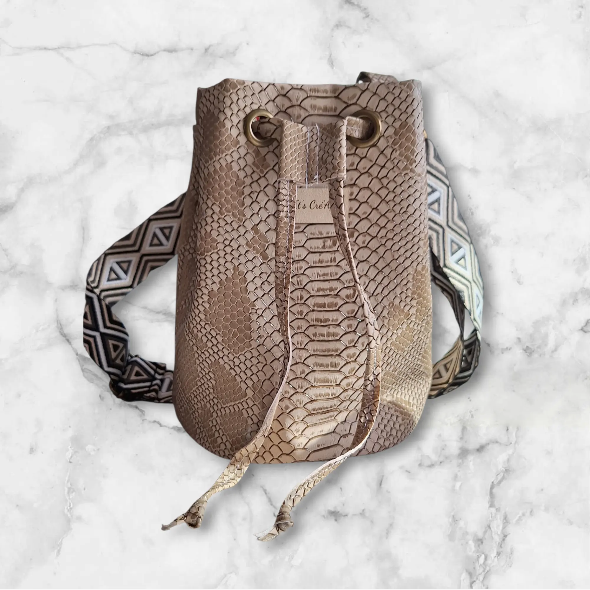 Sac à main So' Croco - Ecru- taille maxi – Image 2