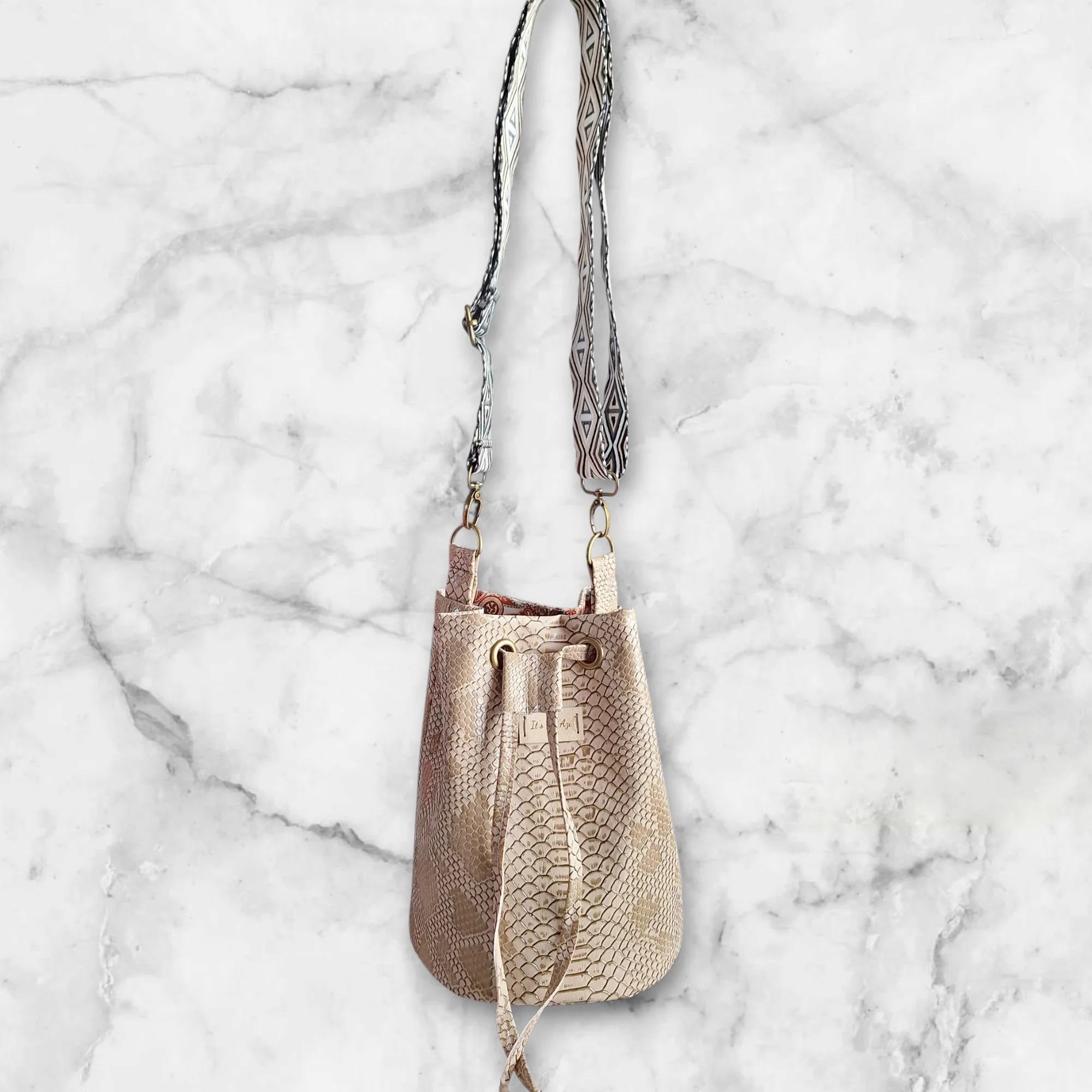 Sac à main So' Croco - Ecru- taille maxi – Image 3