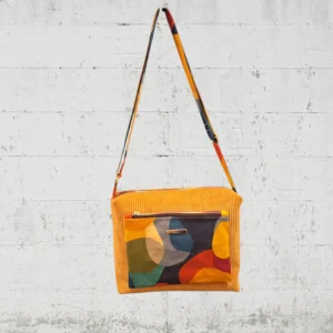 Sac à main Valérie - Velours cotelé jaune