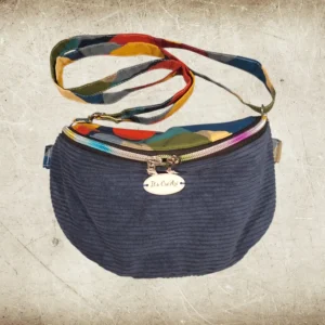 La BANANE. Velours côtelé bleu